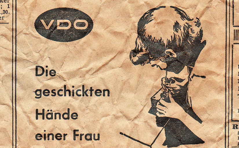 eschlechtsspezifische Werbung des VDO aus dem Jahre 1963