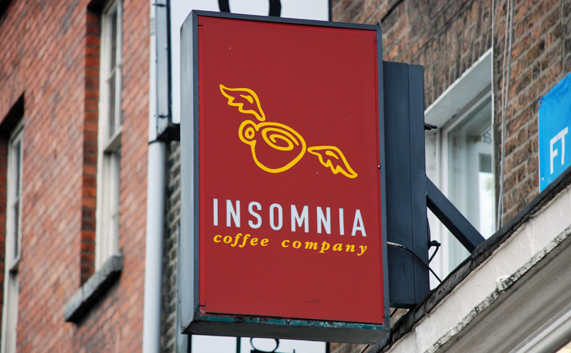 Markennamen - Insomnia Café Schild als Symbol