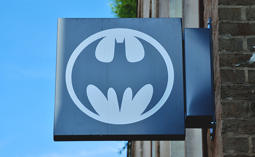 Batman - Schild von Gosh Comics in London